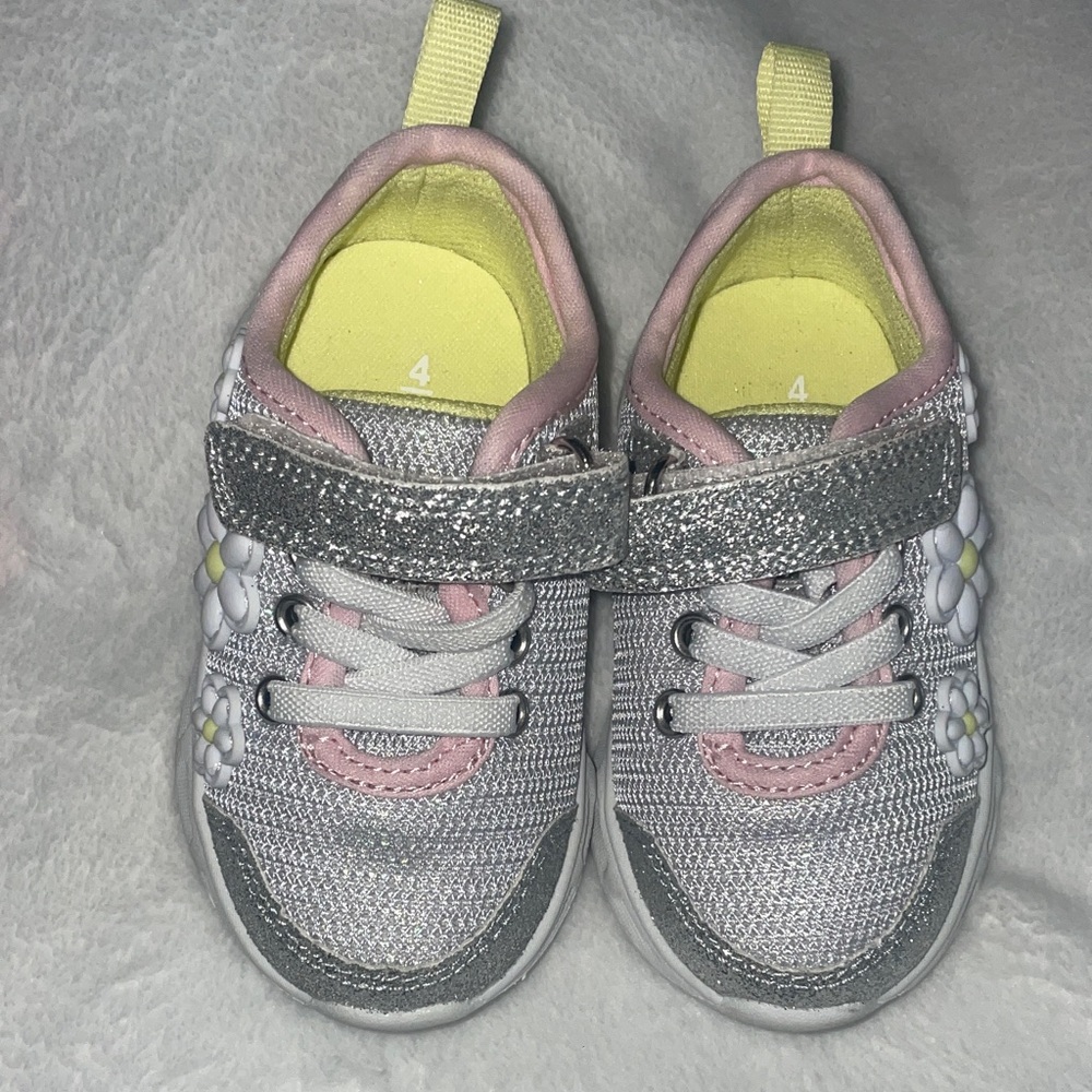 Carter's Silver and Pink Kids Sneakers